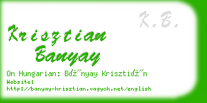 krisztian banyay business card